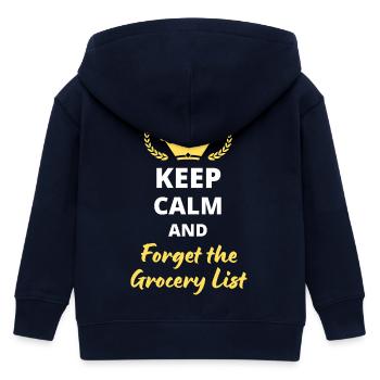 Bleiben Sie ruhig und vergessen Sie die Einkaufsliste - Kinder Organic Kapuzenjacke Mini Cultivator von Stanley/Stella - Navy - Hinten