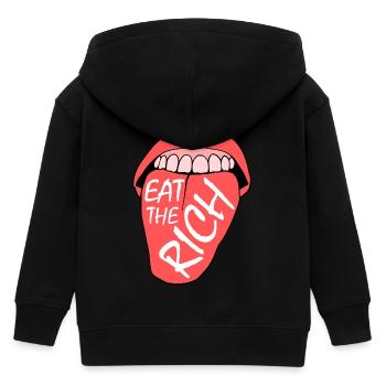 Eat the rich - Kinder Organic Kapuzenjacke Mini Cultivator von Stanley/Stella - Schwarz - Hinten
