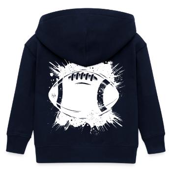 Football Grafik - Kinder Organic Kapuzenjacke Mini Cultivator von Stanley/Stella - Navy - Hinten