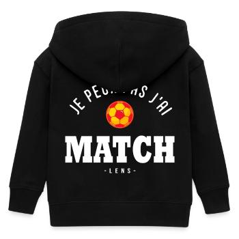 Je peux pas j ai Match football Lens - Veste à capuche enfant bio Stanley/Stella - noir - Dos