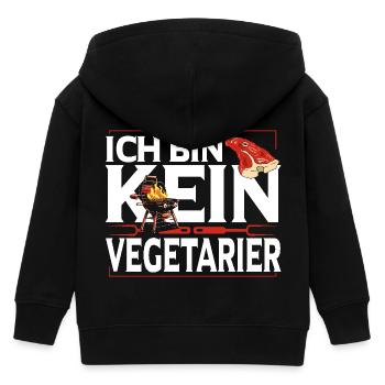 Grillkönig Carnivore Fleischesser Kein Vegetarier - Kinder Organic Kapuzenjacke Mini Cultivator von Stanley/Stella - Schwarz - Hinten