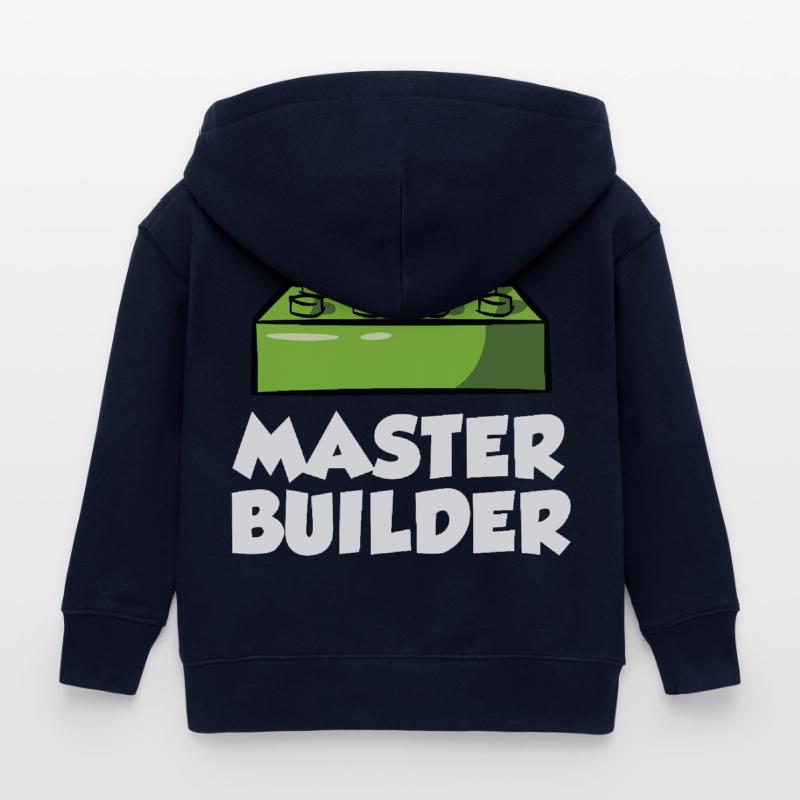 Brick Builder Brick Building Master Builder Kids Organic Zip-up Hoodie by Stanley/Stella