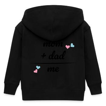 Maman Et Papa = Moi - Body Bébé - Cadeau - Naissance - Veste à capuche enfant bio Stanley/Stella - noir - Dos