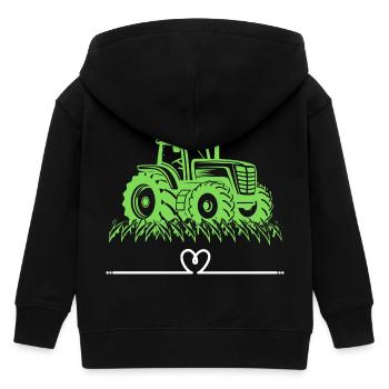 Tracteur / tracteur / tracteur - Veste à capuche enfant bio Stanley/Stella - noir - Dos