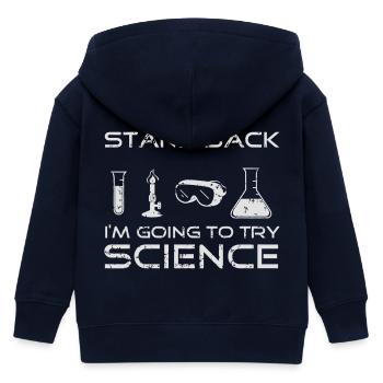 SCHRITT ZURÜCK - WISSENSCHAFT AM WERK! - Kinder Organic Kapuzenjacke Mini Cultivator von Stanley/Stella - Navy - Hinten