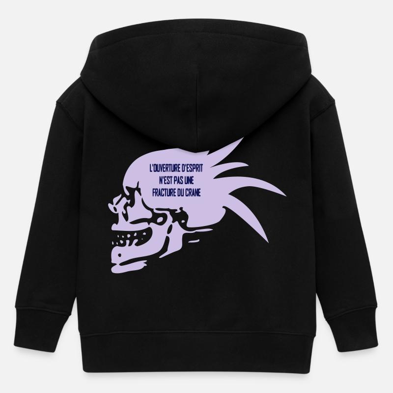 pensée - Veste à capuche enfant bio Stanley/Stella - noir