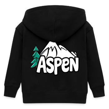 Aspen Colorado USA - Kinder Organic Kapuzenjacke Mini Cultivator von Stanley/Stella - Schwarz - Hinten