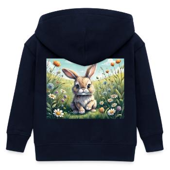 Niedlicher kleiner Osterhase - Kinder Organic Kapuzenjacke Mini Cultivator von Stanley/Stella - Navy - Hinten