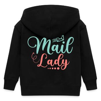 Mail Lady Mailman Postal Worker - Kinder Organic Kapuzenjacke Mini Cultivator von Stanley/Stella - Schwarz - Hinten