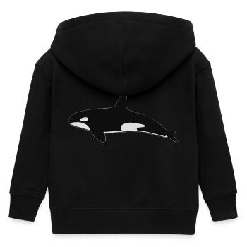 Orca - Kids Organic Zip-up Hoodie by Stanley/Stella - black - Back