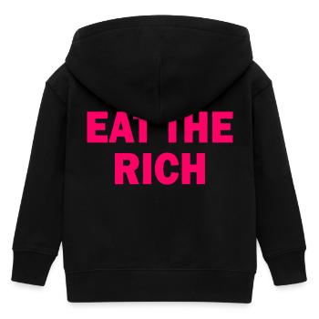 Eat the rich - Kinder Organic Kapuzenjacke Mini Cultivator von Stanley/Stella - Schwarz - Hinten