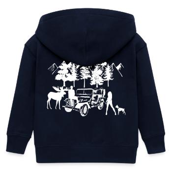 Voiture - Veste à capuche enfant bio Stanley/Stella - marine - Dos