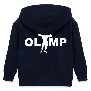 Olymp Berg der Götter und der Kräfte. Bodybuilder - Kinder Organic Kapuzenjacke Mini Cultivator von Stanley/Stella - Navy - Hinten