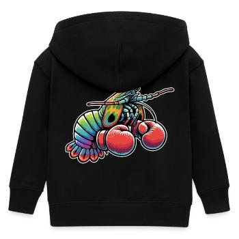 Gottesanbeterin Garnelen Boxen Lustige Gottesanbeterin Garnelen - Kinder Organic Kapuzenjacke Mini Cultivator von Stanley/Stella - Schwarz - Hinten