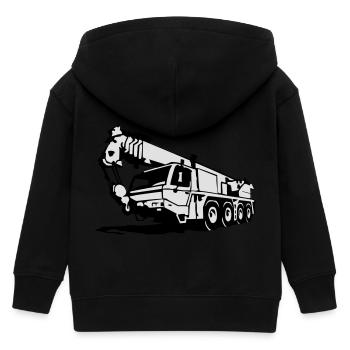 Autokran, crane (2 color) - Kinder Organic Kapuzenjacke Mini Cultivator von Stanley/Stella - Schwarz - Hinten