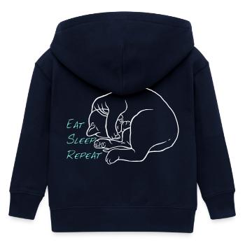 Manger dormir répéter - Veste à capuche enfant bio Stanley/Stella - marine - Dos
