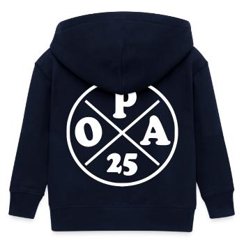 Opa 2025 - Kinder Organic Kapuzenjacke Mini Cultivator von Stanley/Stella - Navy - Hinten