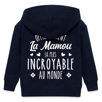 Officiellement La Mamou Incroyable - Veste à capuche enfant bio Stanley/Stella - marine - Dos