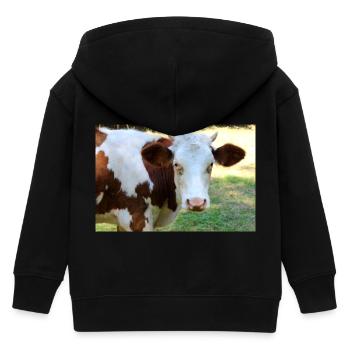 Affiche de vache - Veste à capuche enfant bio Stanley/Stella - noir - Dos