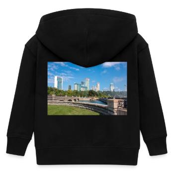 Die Skyline von Niagara City und das Panorama der Niagarafälle - Kinder Organic Kapuzenjacke Mini Cultivator von Stanley/Stella - Schwarz - Hinten