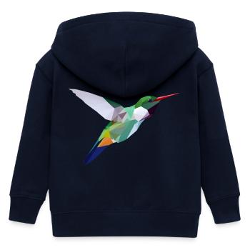 Oiseau Low Poly - Veste à capuche enfant bio Stanley/Stella - marine - Dos