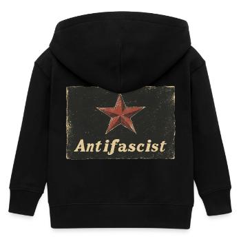 Étoile rouge antifasciste - Veste à capuche enfant bio Stanley/Stella - noir - Dos