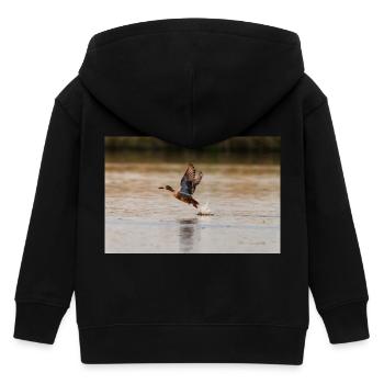 000 0552 NikDxO - Kids Organic Zip-up Hoodie by Stanley/Stella - black - Back
