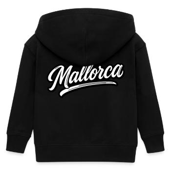 Mallorca lettering - Kids Organic Zip-up Hoodie by Stanley/Stella - black - Back