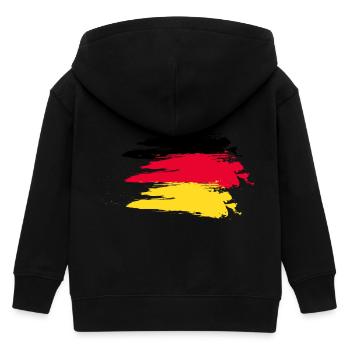 Germany smudge flag - Kinder Organic Kapuzenjacke Mini Cultivator von Stanley/Stella - Schwarz - Hinten