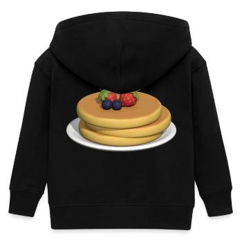 Pile de crêpes aux baies - Veste à capuche enfant bio Stanley/Stella - noir - Dos