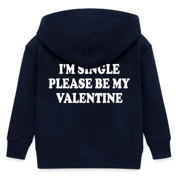 i'm single please be my valentine - Kinder Organic Kapuzenjacke Mini Cultivator von Stanley/Stella - Navy - Hinten