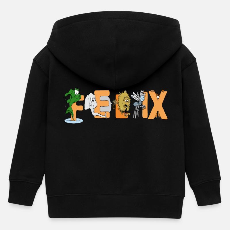 Felix - Veste à capuche enfant bio Stanley/Stella - noir