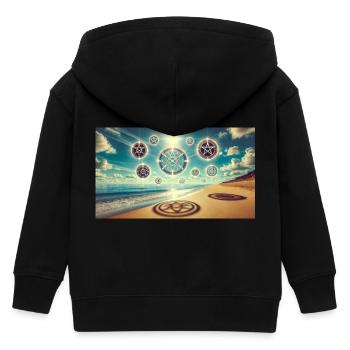 Zauberei - Kinder Organic Kapuzenjacke Mini Cultivator von Stanley/Stella - Schwarz - Hinten