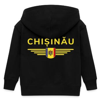 T-shirt Chișinău – L’amour de la capitale - Veste à capuche enfant bio Stanley/Stella - noir - Dos