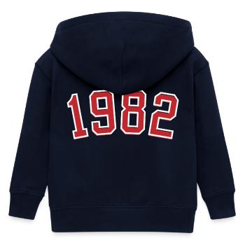 Année de naissance sport 1982 - Veste à capuche enfant bio Stanley/Stella - marine - Dos