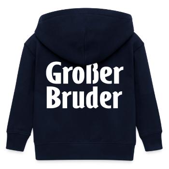 Older brother - Kids Organic Zip-up Hoodie by Stanley/Stella - navy - Back