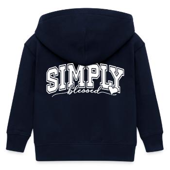 Einfach segnen Inspirierend Dankbar Positiv - Kinder Organic Kapuzenjacke Mini Cultivator von Stanley/Stella - Navy - Hinten