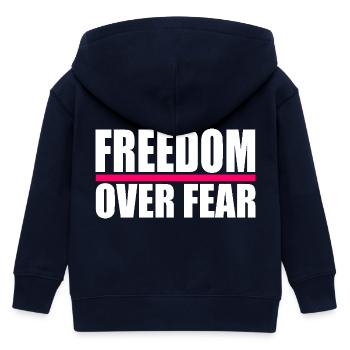 Freedom over fear - Kinder Organic Kapuzenjacke Mini Cultivator von Stanley/Stella - Navy - Hinten