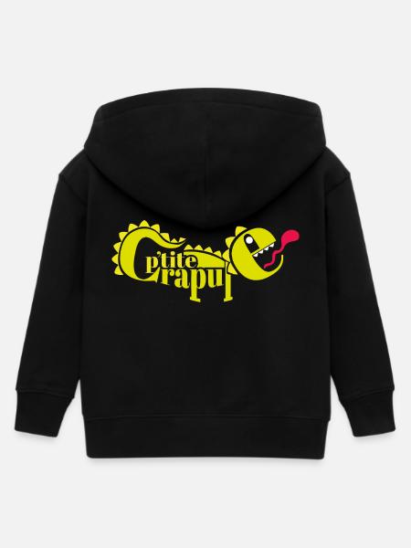 P'TITE CRAPULE - Veste à capuche enfant bio Stanley/Stella - noir