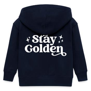 Restez doré - Veste à capuche enfant bio Stanley/Stella - marine - Dos