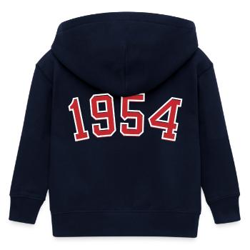Sport birth year 1954 - Kids Organic Zip-up Hoodie by Stanley/Stella - navy - Back
