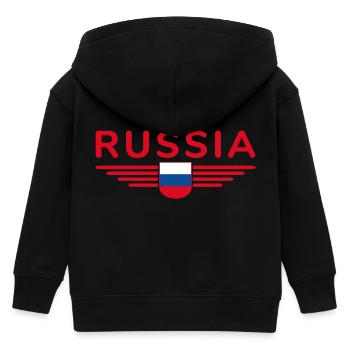 Russland T-Shirt – Stolz und Tradition - Kinder Organic Kapuzenjacke Mini Cultivator von Stanley/Stella - Schwarz - Hinten