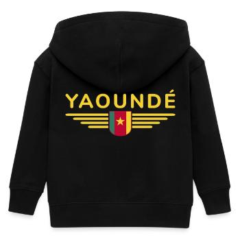 Yaoundé Design – Fier de la capitale du Cameroun - Veste à capuche enfant bio Stanley/Stella - noir - Dos