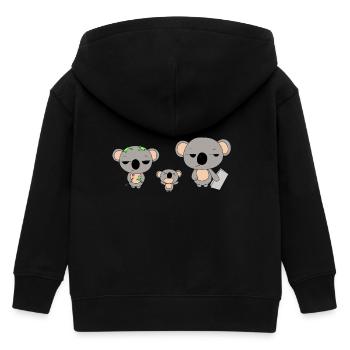 Koala Parenting Life - Kinder Organic Kapuzenjacke Mini Cultivator von Stanley/Stella - Schwarz - Hinten