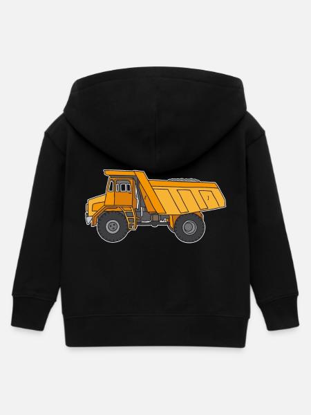 Kipplaster, Muldenkipper - Kinder Organic Kapuzenjacke Mini Cultivator von Stanley/Stella - Schwarz
