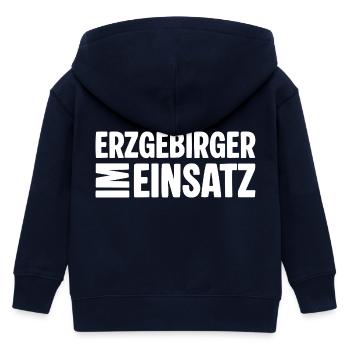 Erzgebirger im Einsatz - Kinder Organic Kapuzenjacke Mini Cultivator von Stanley/Stella - Navy - Hinten