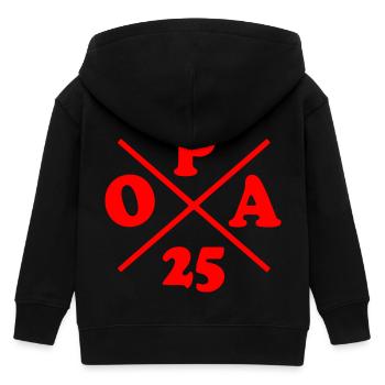 Opa 2025 - Kinder Organic Kapuzenjacke Mini Cultivator von Stanley/Stella - Schwarz - Hinten