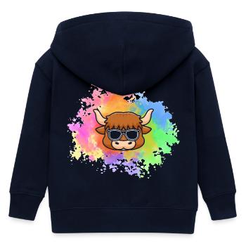 Bovins de buffle Bœufs - Veste à capuche enfant bio Stanley/Stella - marine - Dos