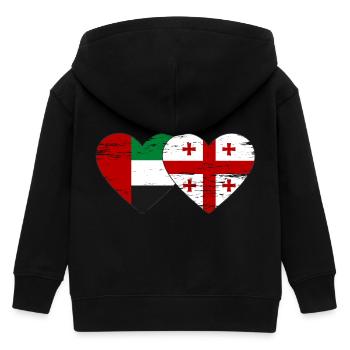 Vereinigte Arabische Emirate Georgien Flagge - Kinder Organic Kapuzenjacke Mini Cultivator von Stanley/Stella - Schwarz - Hinten