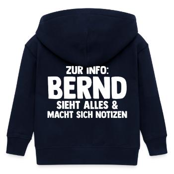 Bernd - Veste à capuche enfant bio Stanley/Stella - marine - Dos